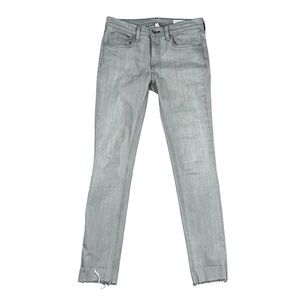 Rag &‎ Bone Women’s Gray Ankle Skinny Jeans Stretch Size 26 Made in USA